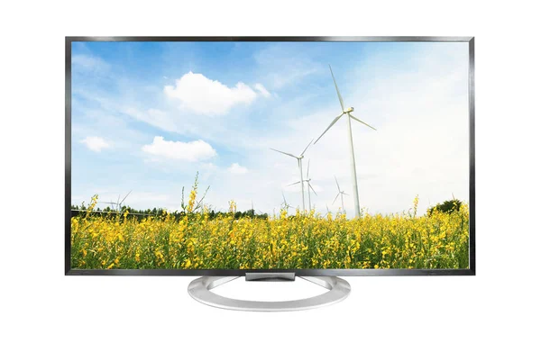 4 k-TV-landskap isolerad på vit bakgrund. — Stockfoto