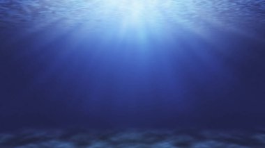 Denizde mavi derin su soyut doğal arkaplan. 