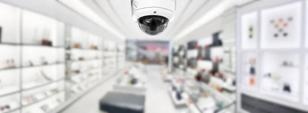 Cctv Câmera Segurança Panorama Loja Departamento Compras — Fotografia de Stock