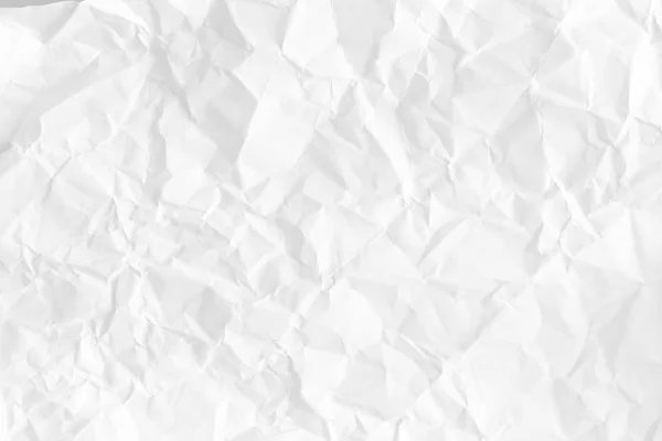 Crumpled Textura Papel Fundo Branco — Fotografia de Stock