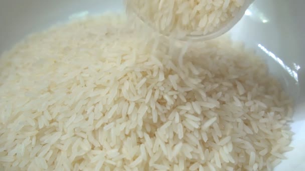 Thailand Reis Einer Schüssel — Stockvideo
