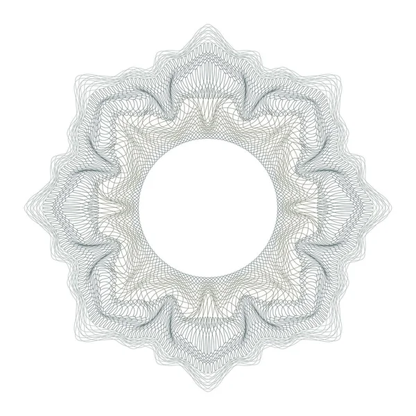 Guilloche tasarım sertifikası, diploma ve banka notu için dekoratif unsur