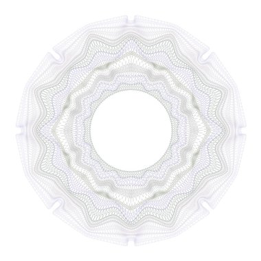 Guilloche tasarım sertifikası, diploma ve banka notu için dekoratif unsur