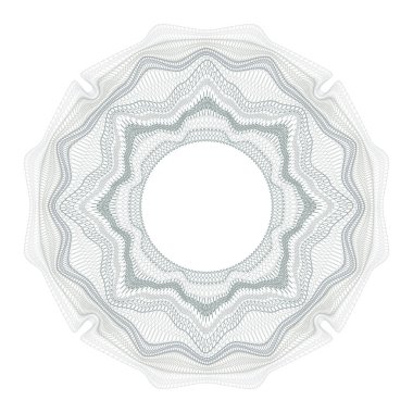 Guilloche tasarım sertifikası, diploma ve banka notu için dekoratif unsur