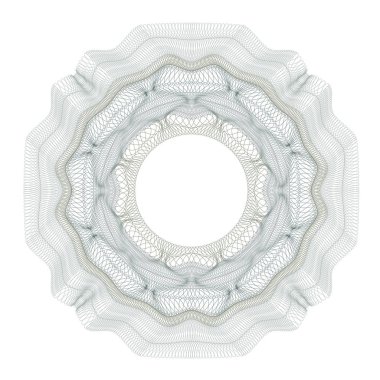 Guilloche tasarım sertifikası, diploma ve banka notu için dekoratif unsur