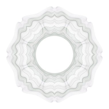 Guilloche tasarım sertifikası, diploma ve banka notu için dekoratif unsur