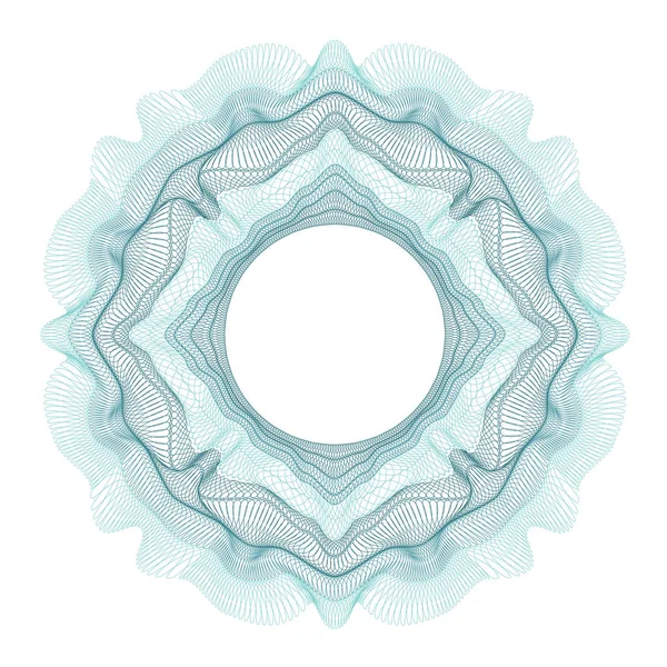 Guilloche tasarım sertifikası, diploma ve banka notu için dekoratif unsur