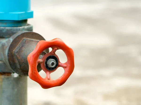 Close Old Grunge Brass Faucet Water Nature Park Background — Stock Photo, Image