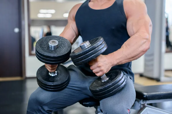 Healthy life and gym exercise.Gym equipment and sport concept. — Stock Photo, Image