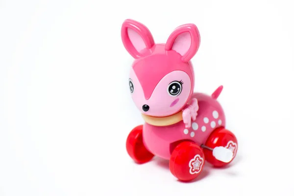 # Pink wind-up toy deer for kids # — Stok Foto