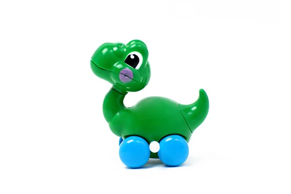 Clockwork plastic speelgoed groene dinosaur / draak — Stockfoto