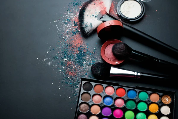 Cosmetics Brushes White Background — Stock Photo, Image