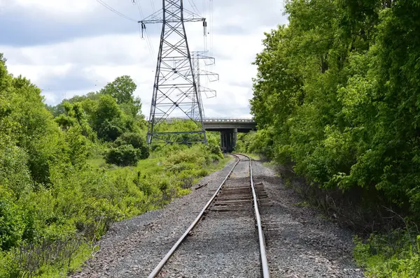 Uppsättning av järnvägsspåren — Stockfoto