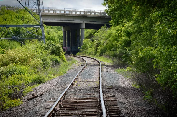 Uppsättning av järnvägsspåren — Stockfoto