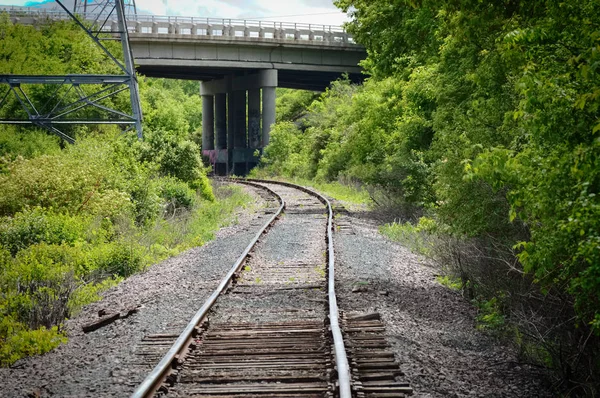 Uppsättning av järnvägsspåren — Stockfoto