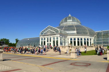 Saint Paul, Minnesota - Haziran 2017: Öğrenciler geziye Como Hayvanat Bahçesi ve St Paul, Mn limonlukta.