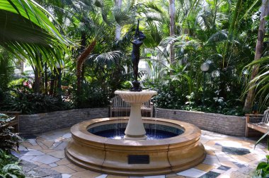 Saint Paul, Minnesota - Haziran 2017: Su çeşme Como Konservatuarı'nda St. Paul, Mn içinde. 