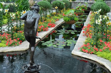 Saint Paul, Minnesota Haziran 2017: Yaz çiçek göster: Como Hayvanat Bahçesi ve St Paul, Mn limonlukta batık bahçesinde.