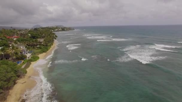 Aerial Amelia Earhart's Marker Oahu — Stock Video