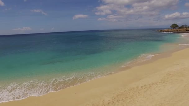 Aerial Maili Beach Park Oahu Hawaii — Stock Video
