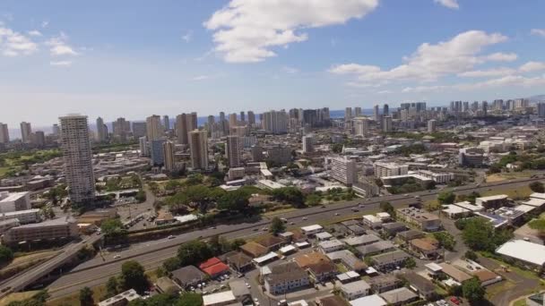 Honolulu aéreo, ilha de Oahu Havaí — Vídeo de Stock