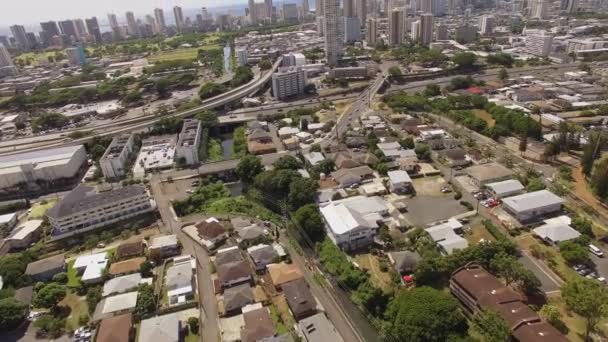 Luchtfoto Honolulu, Oahu eiland Hawaï — Stockvideo