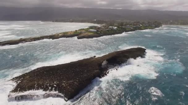 Antenna Laie pont szerinti útszéli Hawaii — Stock videók