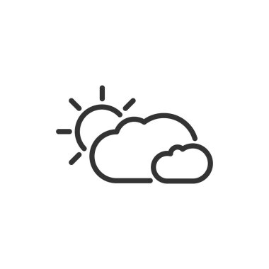 Weather simge güneşin bulutların altında