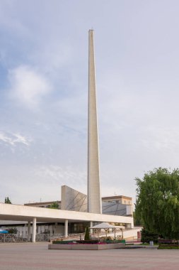 Volgograd. Rusya - 9 Mayıs 2018. Dikilitaş panorama Müzesi 