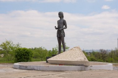 Volgograd. Rusya - 13 Mayıs 2018. Soldier Field Volgograd bölgesi Gorodishchensky bölgesinde 62 ordusunun düşmüş asker adanmış bir anıt karmaşık olduğunu.