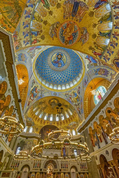 Das Gemälde auf der Kuppel der Marinekathedrale von Santa nichola — Stockfoto