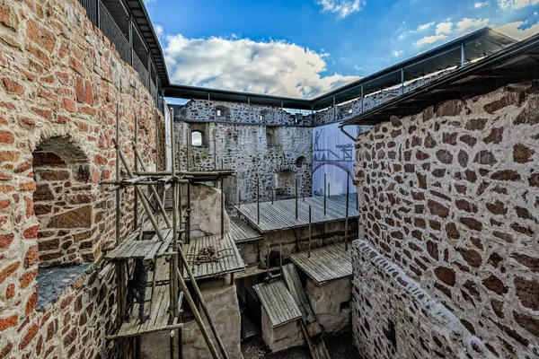 Cantiere interno del castello di Kastelholm sulle isole Aland in Finlandia — Foto Stock