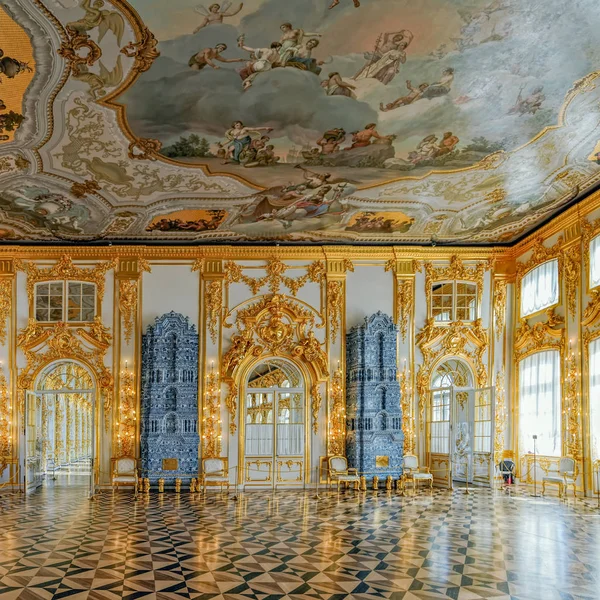 Ornate interior of the Catherine Palace — Stock Photo, Image