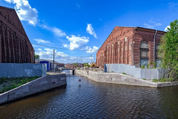 Ricostruzione dell'isola della Nuova Olanda a San Pietroburgo — Foto Stock