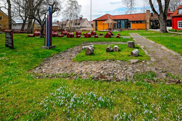 Inner yard of Sigtuna Museum — Stock Photo, Image