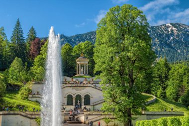 Terraced gardens with fountains, cascades and waterfalls in Lind clipart