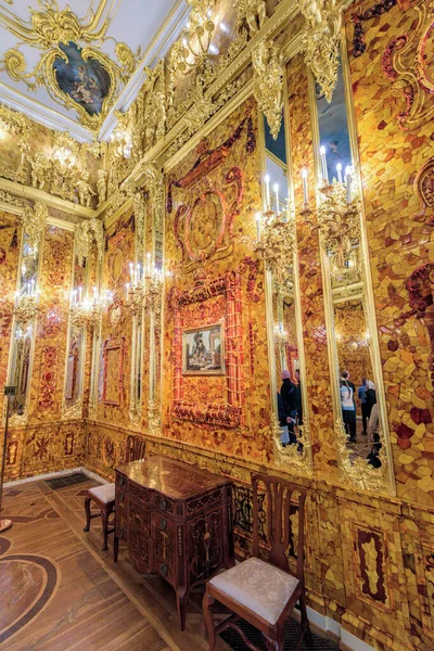 Petersburg Russia Feb 2020 Newly Renovated Amber Room Amber Chamber — Stock Photo, Image