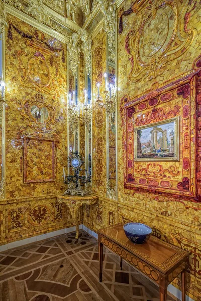 Szentpétervár Oroszország Február 2020 Újonnan Felújított Amber Room Amber Chamber — Stock Fotó