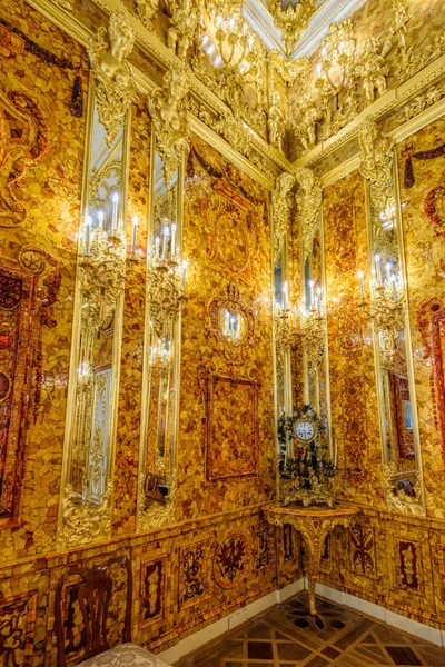 Szentpétervár Oroszország Február 2020 Újonnan Felújított Amber Room Amber Chamber — Stock Fotó