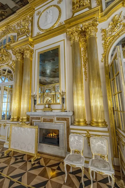 Petersburg Russia Feb 2020 Ornate Interior Catherine Palace Third Antechamber — Stock Photo, Image