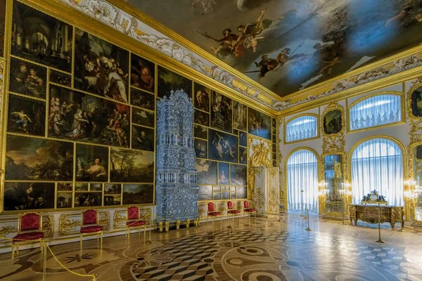 Petersburg Rusia Febrero 2020 Interior Adornado Del Palacio Catalina Una — Foto de Stock