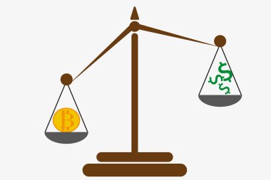 Bitcoin ve dolar ile Kantar