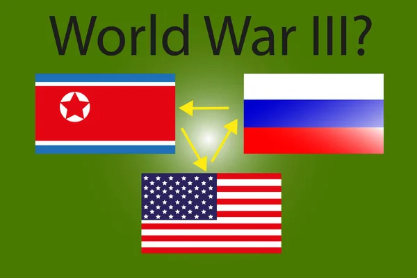 Mogelijkheid Van Een World War Iii — Stockvector