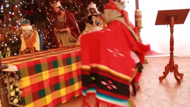Chiapa Corzo Chiapas México Enero 2018 Tradicional Danza Mexicana Parachicos — Vídeos de Stock