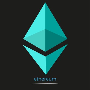 Kripto para birimi simgesi - Ethereum simgesi