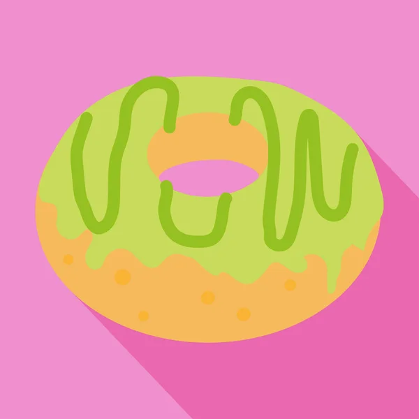 Symbol Des Farbig Glasierten Donuts — Stockvektor