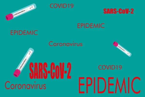 Ilustração Sobre Novo Coronavírus Sars Cov —  Vetores de Stock