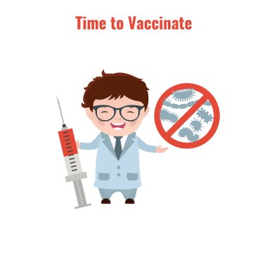 Vaccination concept poster clipart