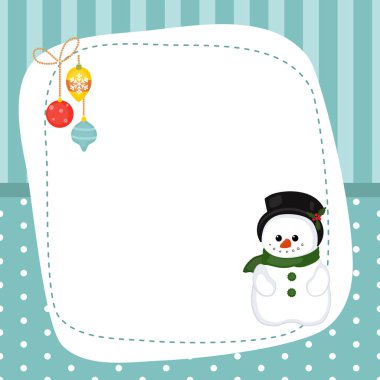 Noel ve yeni yıl tebrik kartı.