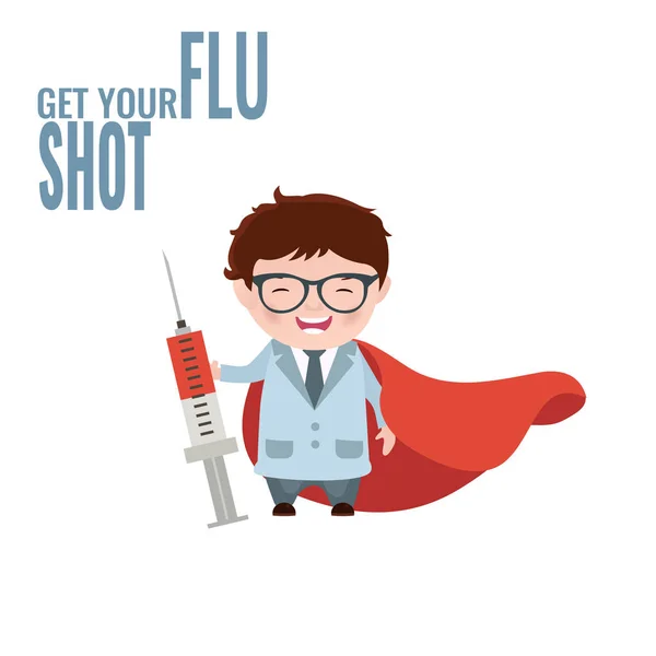 Fatti iniettare l'influenza.. — Vettoriale Stock